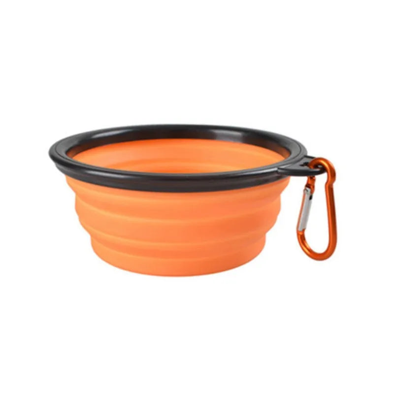 Portable Pet Food Bowl Durable TPR Bowl Cat and Dog Food Pet Silicone Collapsible Bowl Portable Travel Outdoor Water Food Bowl