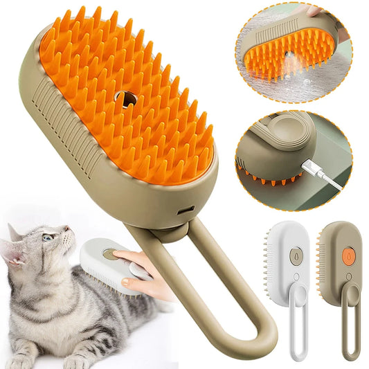 Cat Brush Hair Remover Cat Steam Brush Electric Cleaning Brush Glove for Dogs Removes Take Out Hairs Vapir Cat Accessories