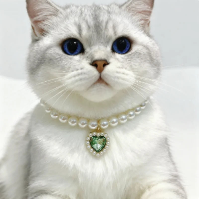 Princess Style Pet Pearl Collar for Dogs Cats - Cute Jewelry Accessory for Puppy Kitten Chihuahua Perfect Wedding Gift