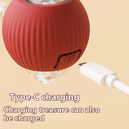 New Electric Cat Ball Toys Automatic Rolling Ball With Teaser Bird Cat Toys Pet Interactive Smart  Sensor Rechargeable Cat Toys